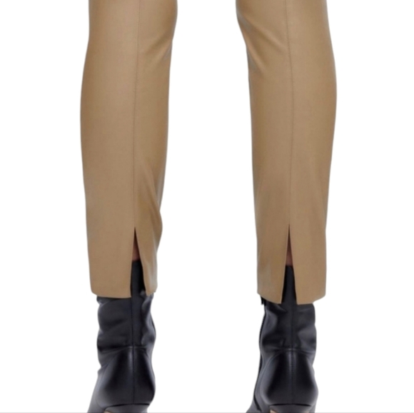 ZARA Legging Stretch Faux Leather Skinny Leg Pants, color Camel, L - Picture 14 of 14